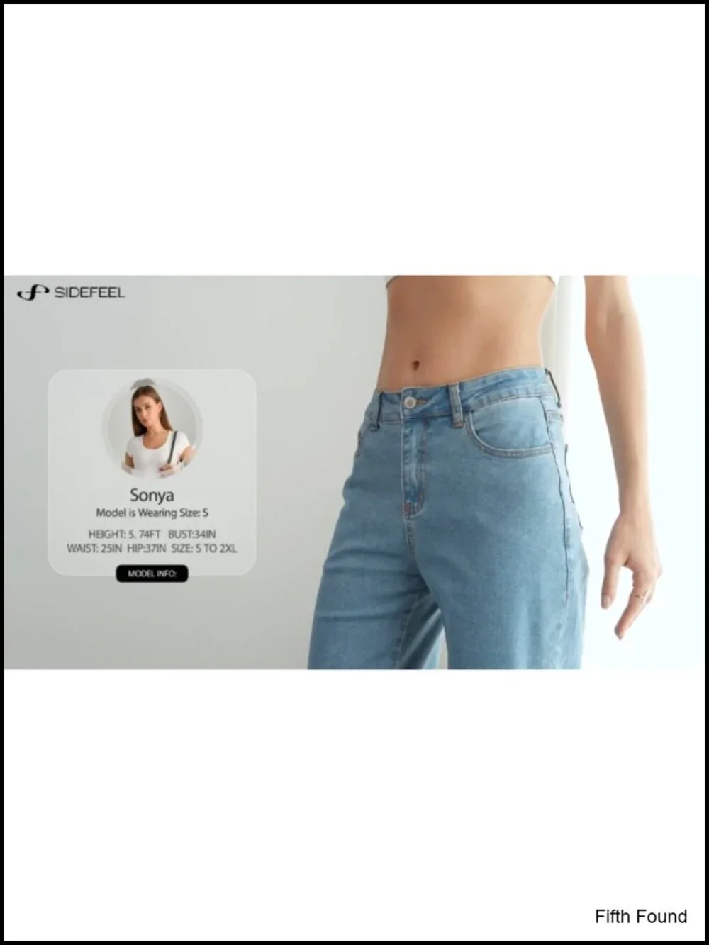 High Waisted Wide Leg Cropped Capri Jeans Rolled Hem Stretchy Denim Pants